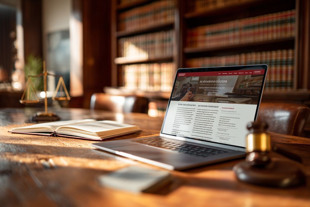 Espace de travail tranquille avec site fiscal sur ordinateur et livres de droit