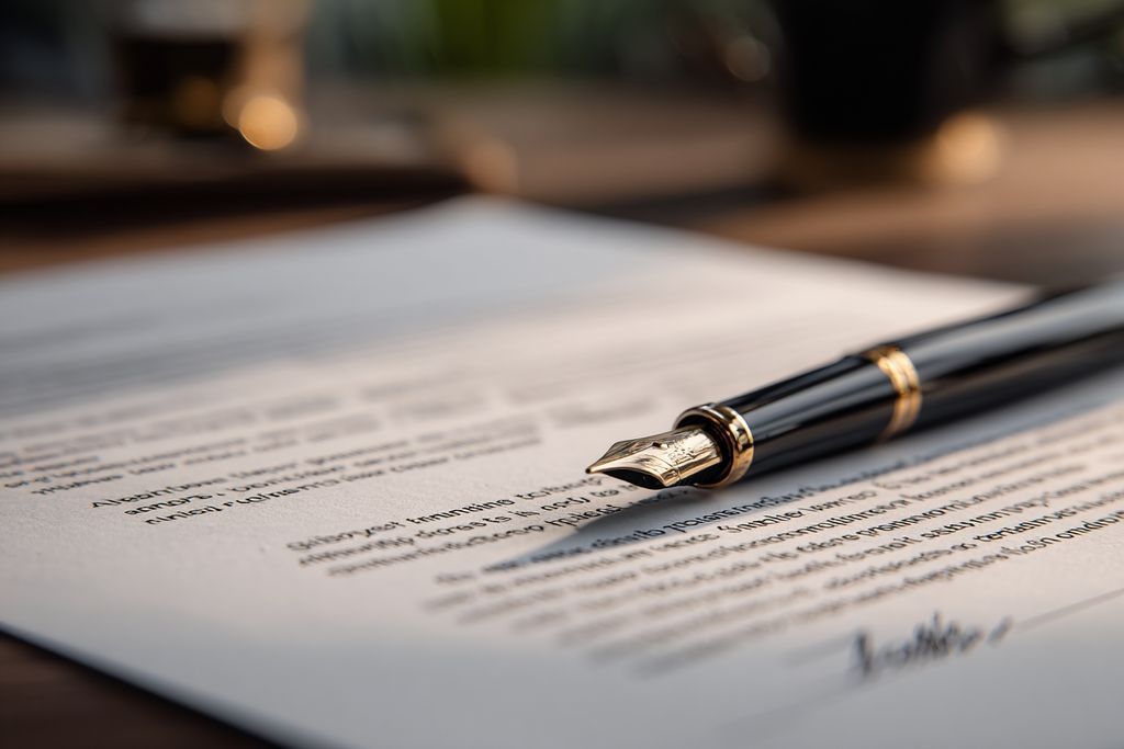 Vue rapprochée d'un contrat locatif mettant en avant les clauses de sous-location et tâches du locataire disposé sur un bureau.