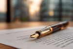 Stylo sur un contrat symbolisant la négociation des termes