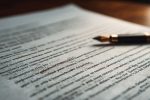 Gros plan d’un document avec des clauses essentielles de baux commerciaux et professionnels.