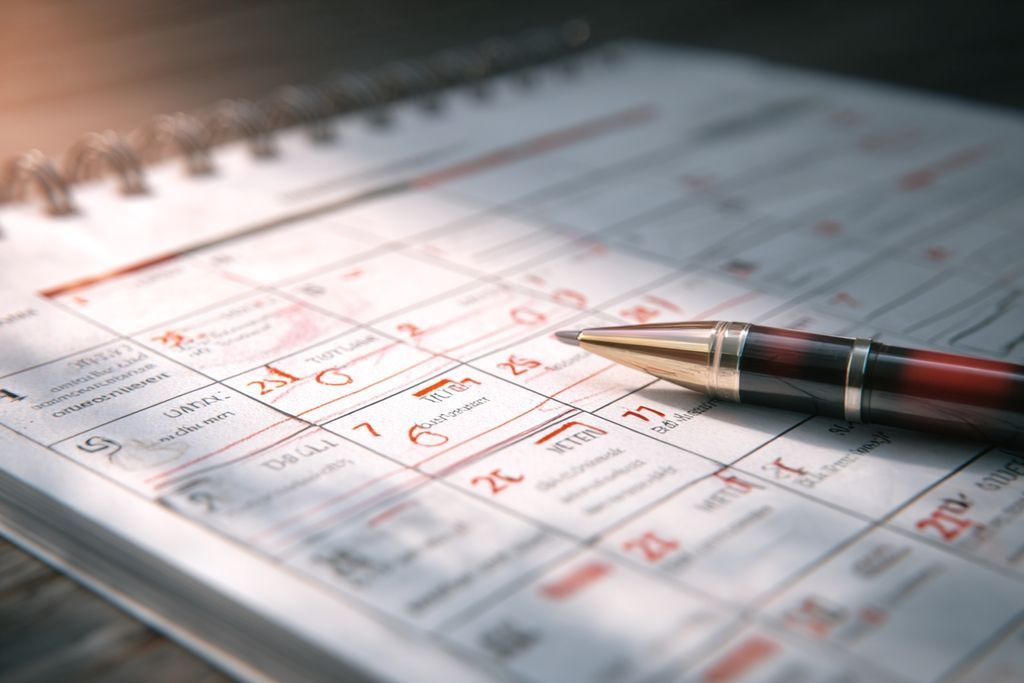 Calendrier détaillé soulignant les délais fiscaux dans le processus de fusion