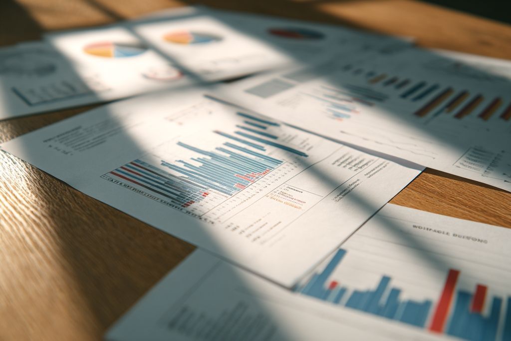 Documents légaux et graphiques montrant la gestion efficace d'une société holding.