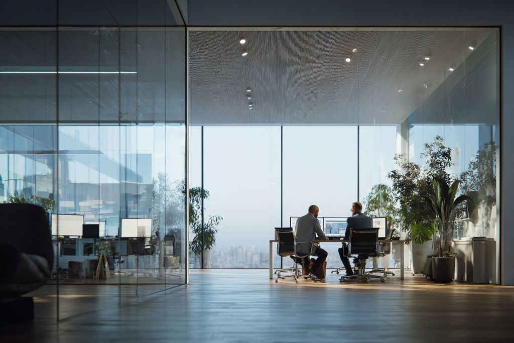 Les avantages des structures d'entreprise discutés par des professionnels dans un bureau moderne
