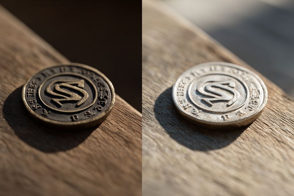 Image montrant un logo enregistré à côté d'un logo non enregistré pour comparaison