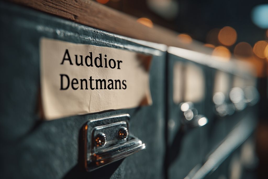 Armoire à dossiers d'auditeur avec documents importants