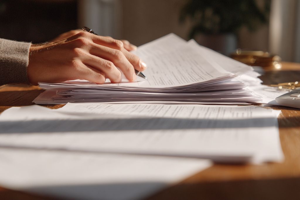 Personnes triant des papiers pour une meilleure gestion successorale