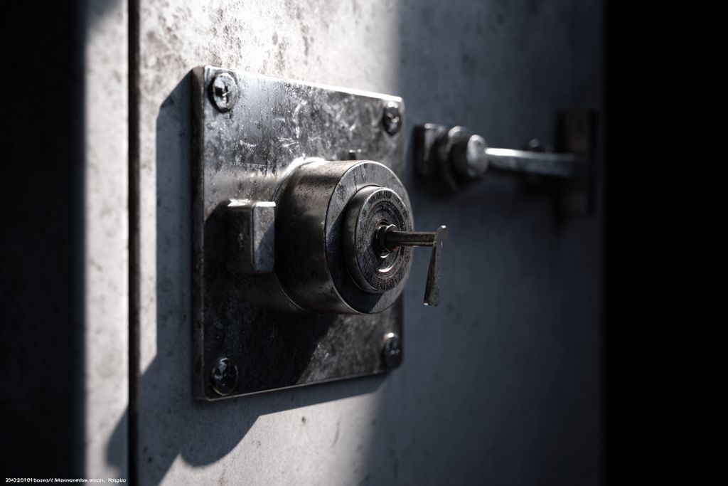 Image abstraite d'un coffre-fort fermé symbolisant la protection des idées novatrices
