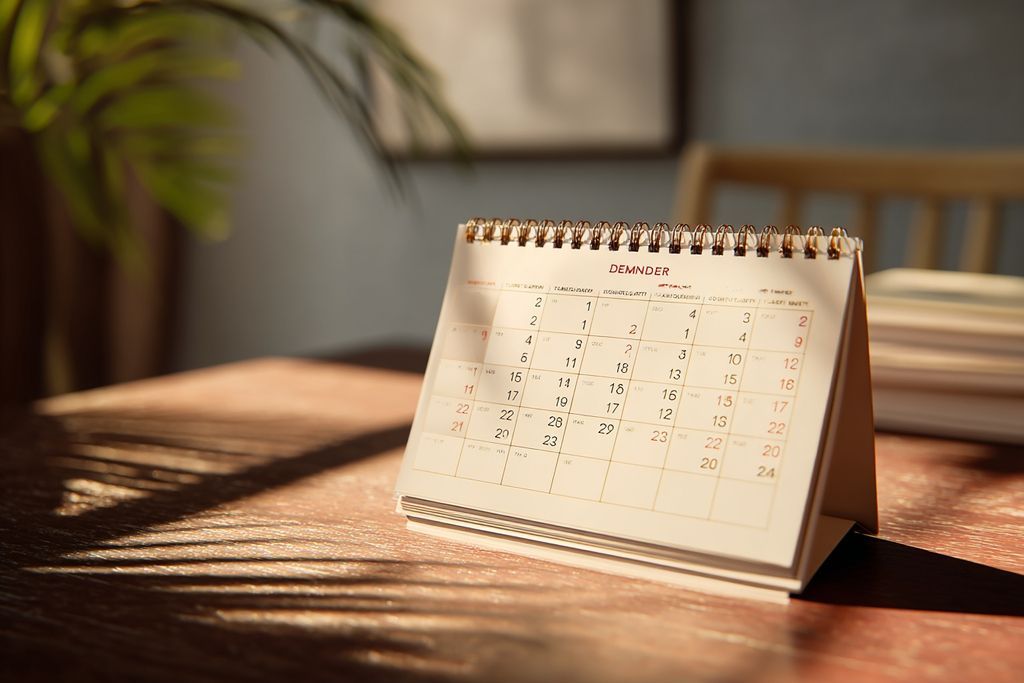 Image d'un calendrier avec des rappels et dates limites pour la résiliation d'un bail