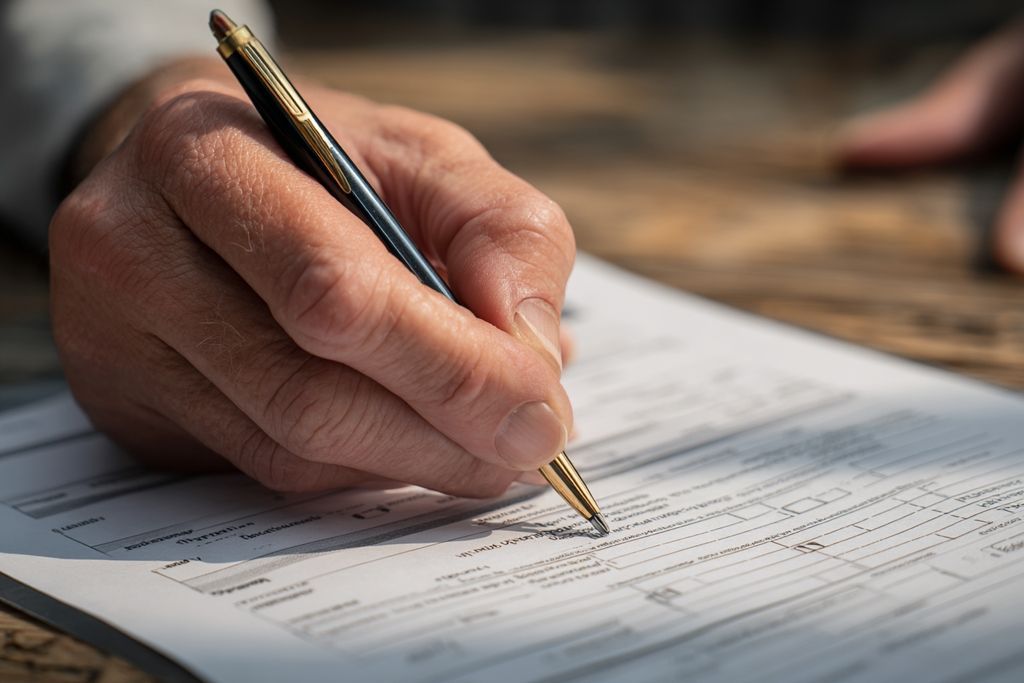 Mains vérifiant des listes de contrôle pour inspections et maintenance immobilières