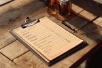 Préparation à la fin d'un bail commercial à Paris avec un clipboard et des checklists.